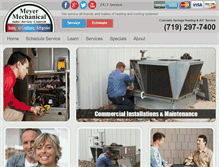 Tablet Screenshot of meyermechanicalhvac.com